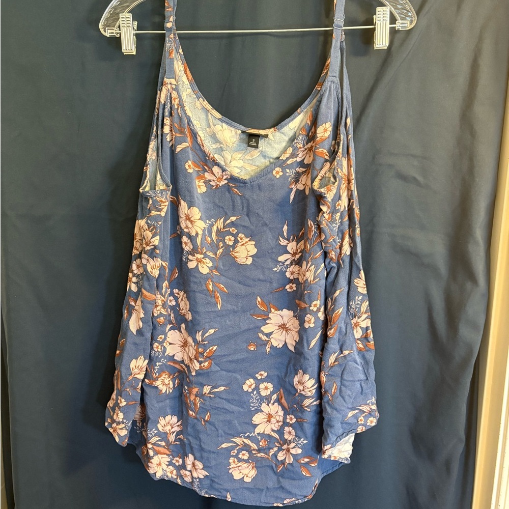 Floral Blue Camisole Top